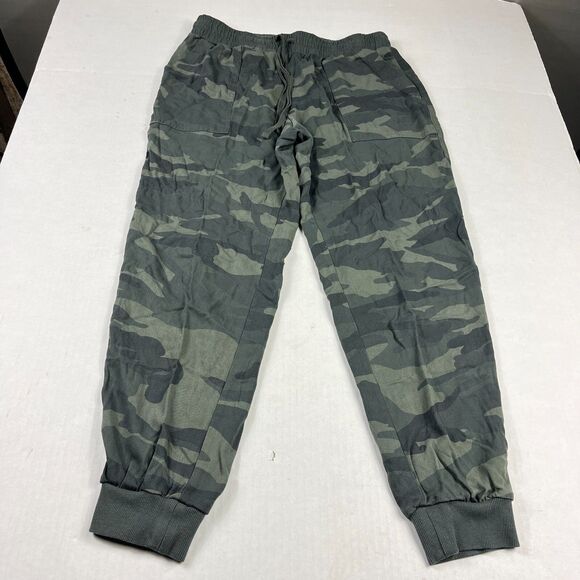 Splendid Womens Camo Print Jogger Pants Size Small Stretch Waist Tapered Leg - Picture 1 of 12